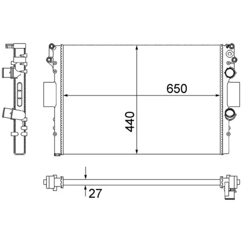 Chladič motora CR 2006 000P /MAHLE/ - obr. 1