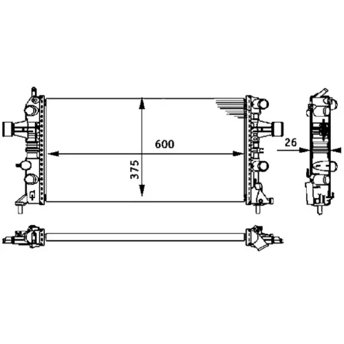 Chladič motora CR 237 000S /MAHLE/ - obr. 17