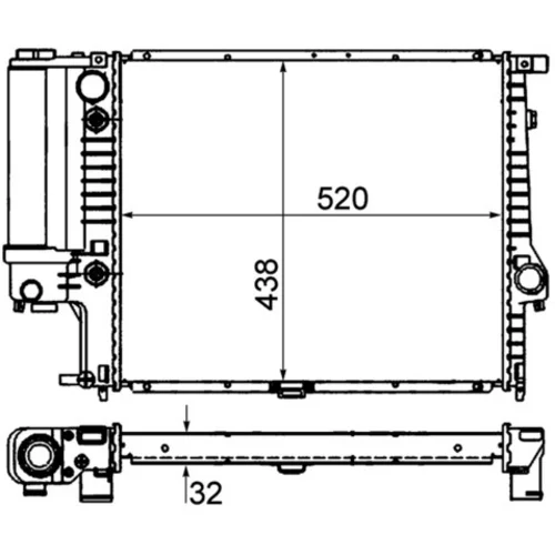 Chladič motora CR 329 000P /MAHLE/ - obr. 1