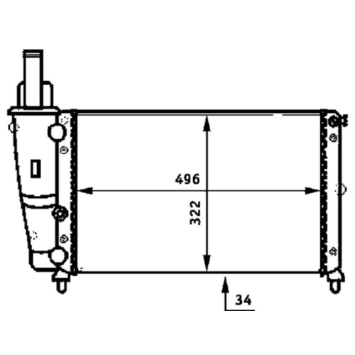 Chladič motora MAHLE CR 346 000P