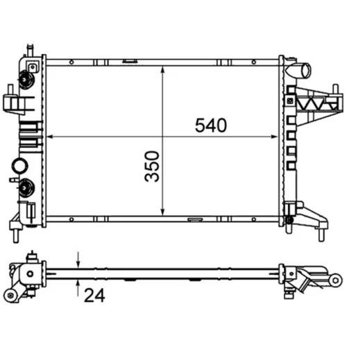 Chladič motora CR 390 000S /MAHLE/ - obr. 17