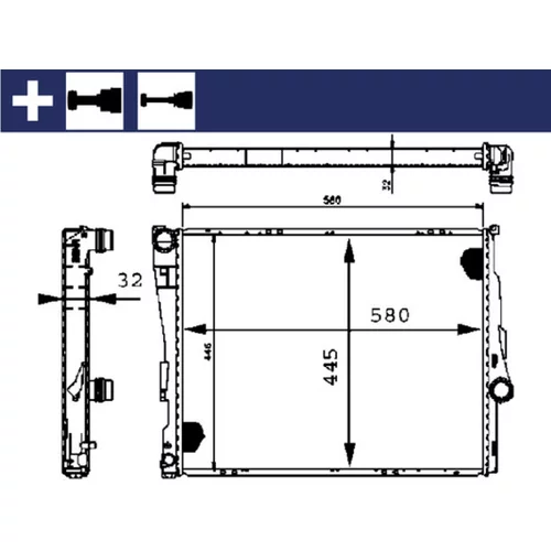 Chladič motora CR 455 000S /MAHLE/ - obr. 14