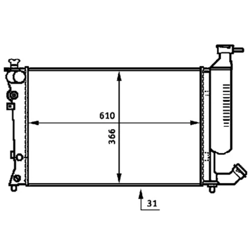 Chladič motora CR 498 000S /MAHLE/ - obr. 1
