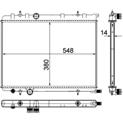 Chladič motora CR 515 000P /MAHLE/ - obr. 1