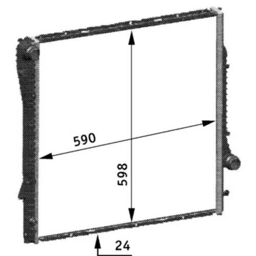 Chladič motora CR 566 000P /MAHLE/ - obr. 1