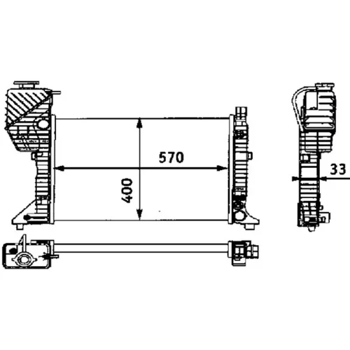 Chladič motora CR 677 000S /MAHLE/ - obr. 1