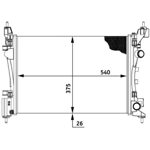 Chladič motora CR 774 000P /MAHLE/ - obr. 1