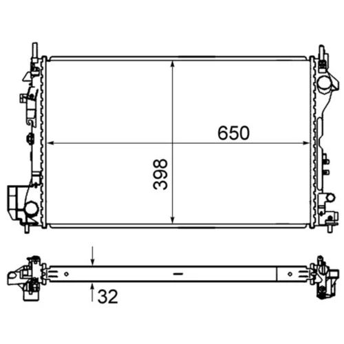 Chladič motora MAHLE CR 834 000S