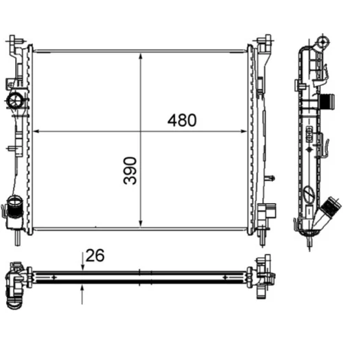 Chladič motora MAHLE CR 947 000S