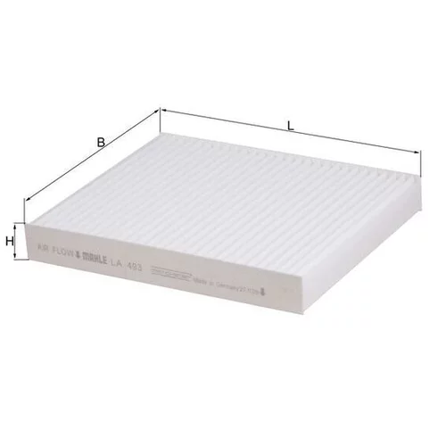 Filter vnútorného priestoru LA 493 /MAHLE/ - obr. 1