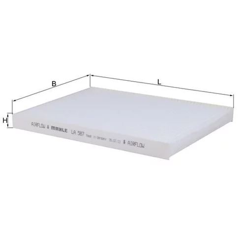 Filter vnútorného priestoru LA 587 /MAHLE/ - obr. 1