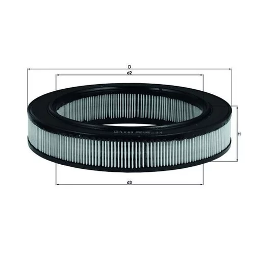 Vzduchový filter MAHLE LX 69