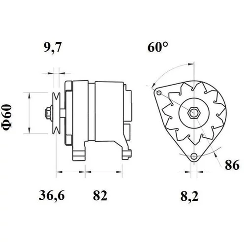 Alternátor MG 222 /MAHLE/ - obr. 1