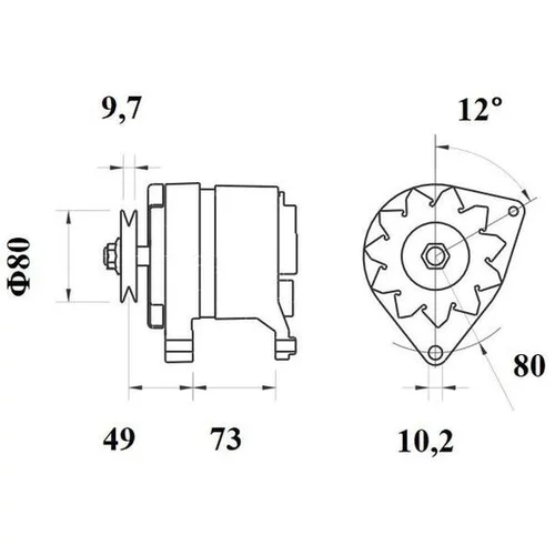 Alternátor MG 437 /MAHLE/ - obr. 1