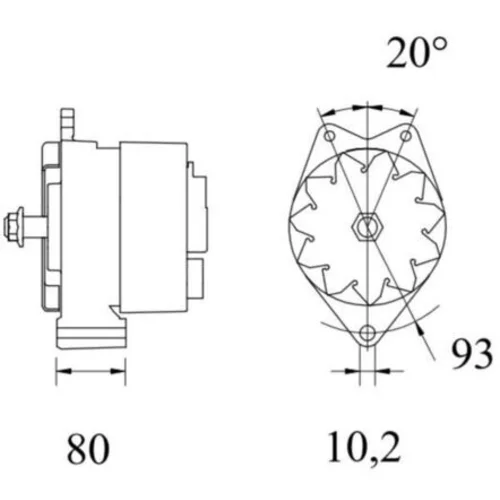 Alternátor MG 820 /MAHLE/ - obr. 1