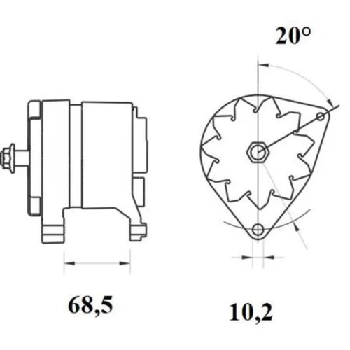 Alternátor MG 880 /MAHLE/ - obr. 3