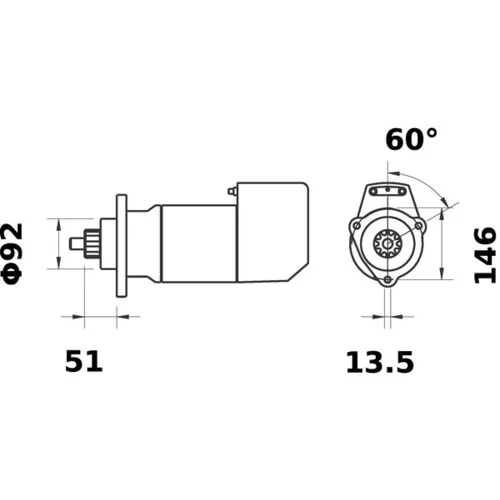 Štartér MS 568 /MAHLE/ - obr. 1