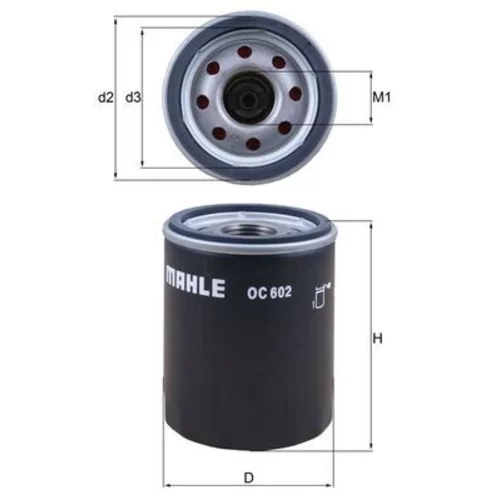 Olejový filter OC 602 /MAHLE/ - obr. 2