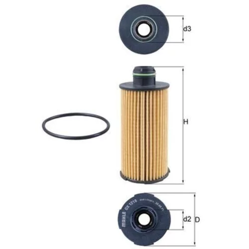 Olejový filter OX 1219D /MAHLE/ - obr. 2
