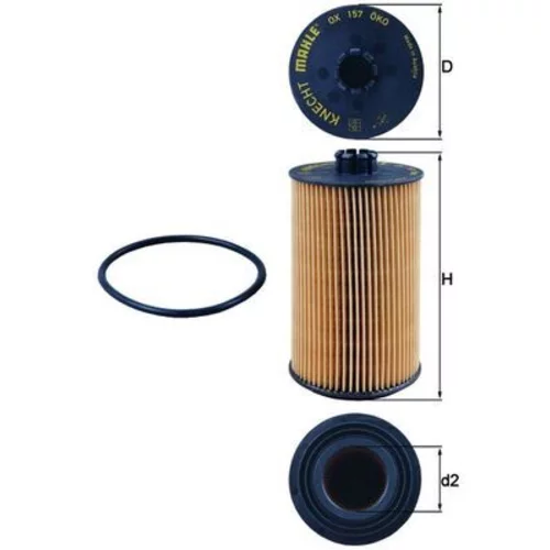 Olejový filter OX 157D /MAHLE/ - obr. 2
