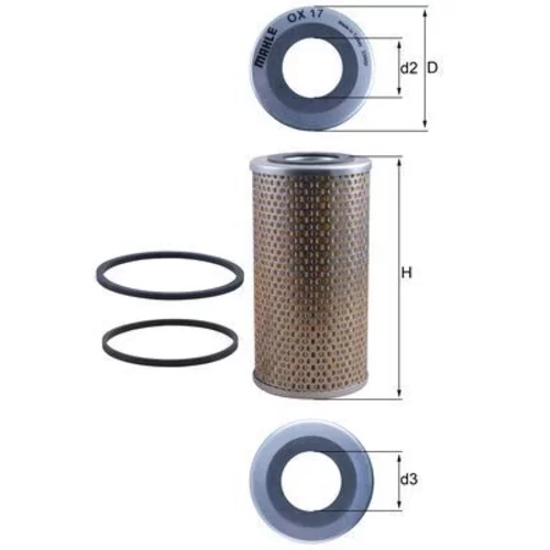 Olejový filter MAHLE OX 17D