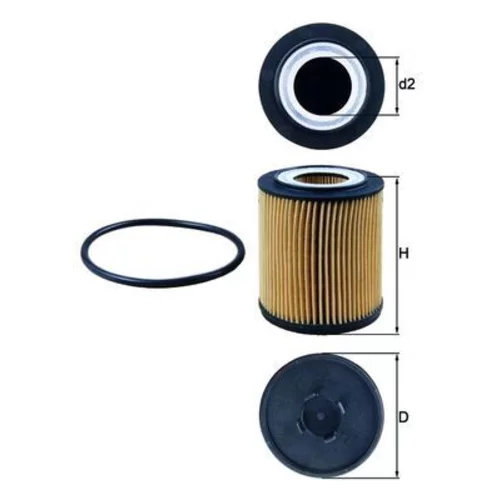 Olejový filter OX 182D /MAHLE/ - obr. 2