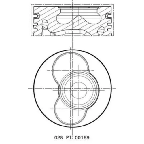 Piest 028 PI 00169 000 /MAHLE/ - obr. 1