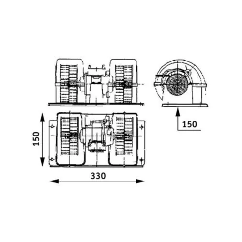 Vnútorný ventilátor AB 28 000P /MAHLE/ - obr. 2
