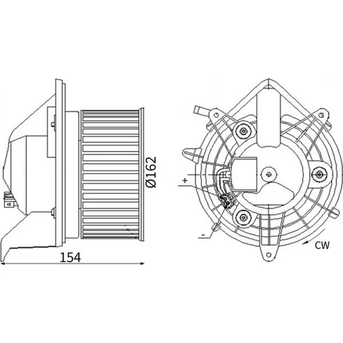 Vnútorný ventilátor MAHLE AB 303 000S