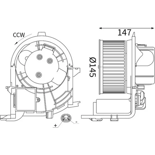 Vnútorný ventilátor MAHLE AB 417 000S