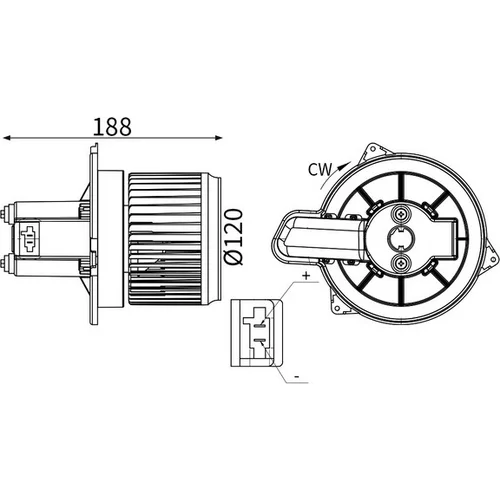 Vnútorný ventilátor MAHLE AB 427 000S