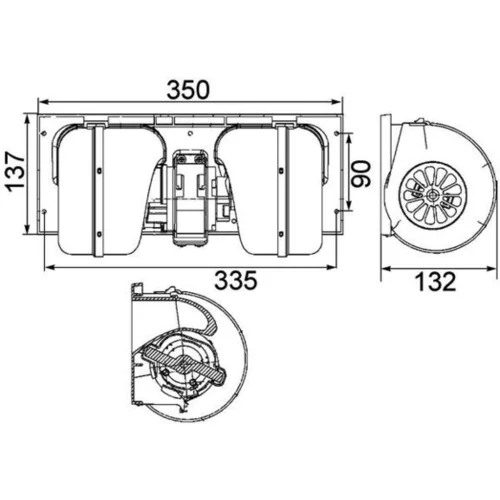 Vnútorný ventilátor AB 85 000P /MAHLE/ - obr. 1
