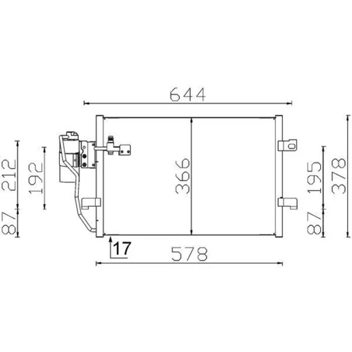 Kondenzátor klimatizácie AC 351 000S /MAHLE/ - obr. 1