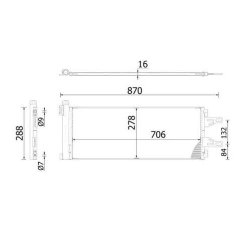 Kondenzátor klimatizácie AC 368 000S /MAHLE/ - obr. 1