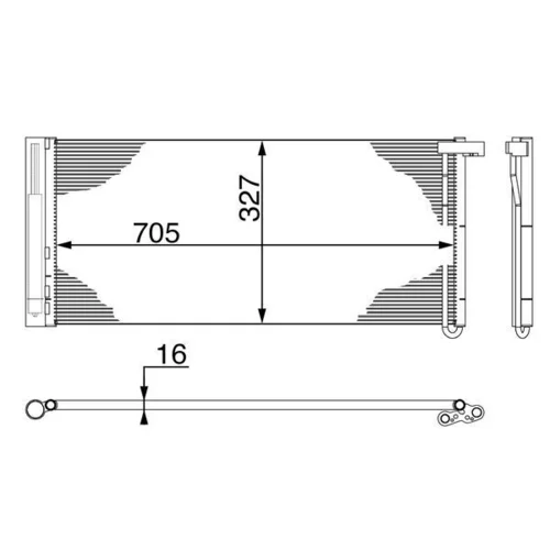 Kondenzátor klimatizácie AC 425 000S /MAHLE/ - obr. 1