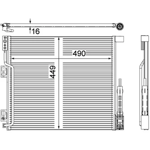 Kondenzátor klimatizácie AC 570 000P /MAHLE/ - obr. 1