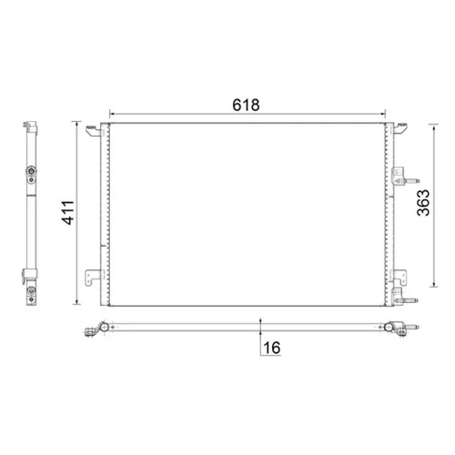 Kondenzátor klimatizácie AC 589 000S /MAHLE/ - obr. 1
