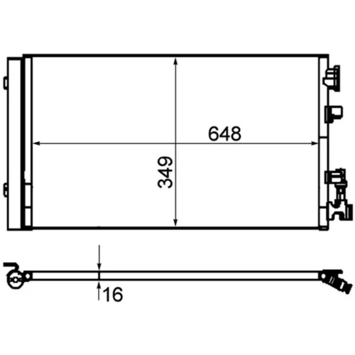 Kondenzátor klimatizácie AC 630 000P /MAHLE/ - obr. 2