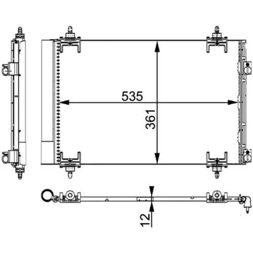 Kondenzátor klimatizácie AC 667 000P /MAHLE/ - obr. 1