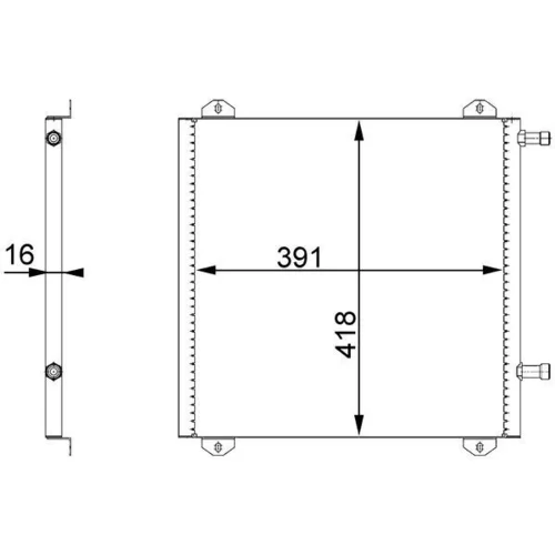 Kondenzátor klimatizácie AC 675 000S /MAHLE/ - obr. 1