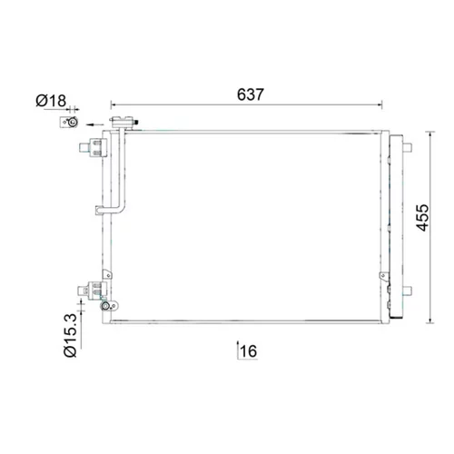 Kondenzátor klimatizácie AC 949 000S /MAHLE/ - obr. 1