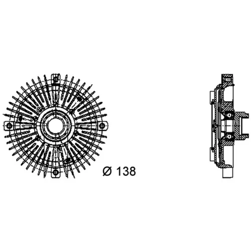 Spojka ventilátora chladenia CFC 64 000P /MAHLE/ - obr. 1