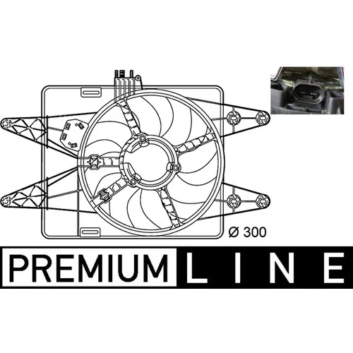 Ventilátor chladenia motora MAHLE CFF 144 000P