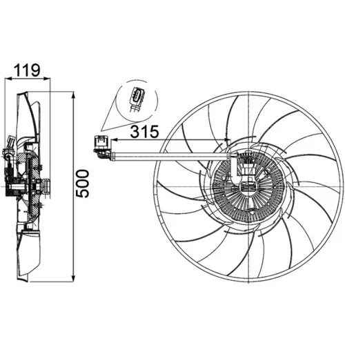 Ventilátor chladenia motora CFF 469 000P /MAHLE/ - obr. 1