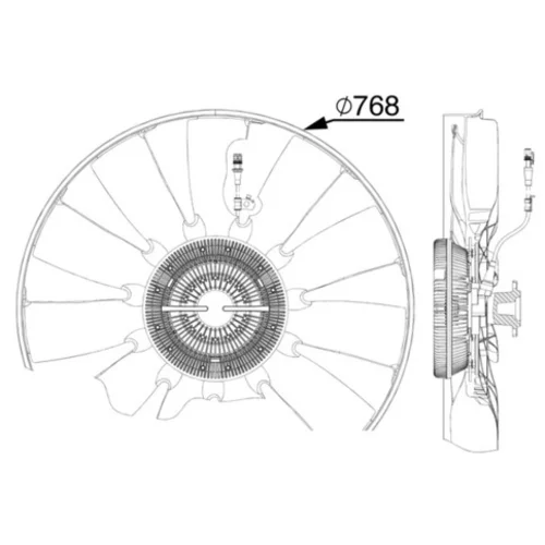 Ventilátor chladenia motora CFF 526 000P /MAHLE/ - obr. 1