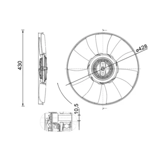 Ventilátor chladenia motora CFF 529 000P /MAHLE/ - obr. 1