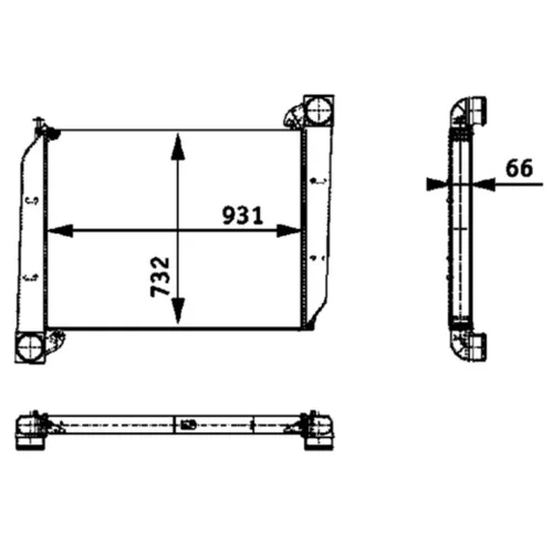 Chladič plniaceho vzduchu CI 124 000P /MAHLE/ - obr. 1