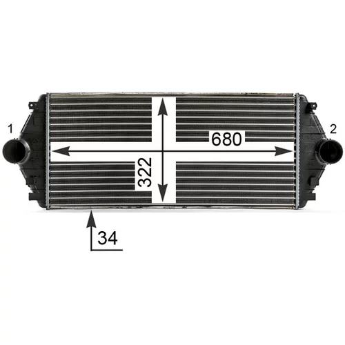 Chladič plniaceho vzduchu CI 17 000P /MAHLE/ - obr. 7