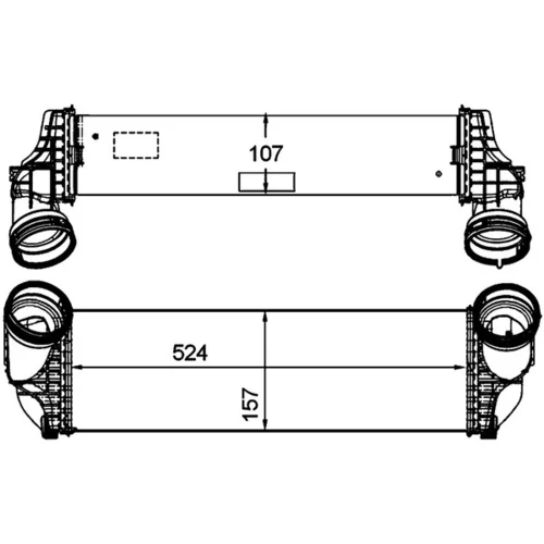 Chladič plniaceho vzduchu CI 175 000P /MAHLE/ - obr. 2