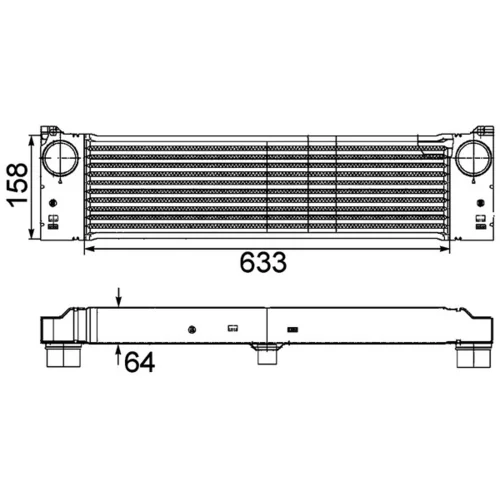 Chladič plniaceho vzduchu CI 192 000P /MAHLE/ - obr. 3